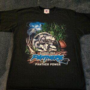 Carolina Panthers Vintage Y2K Graphic Print XL NFL Football T-Shirt